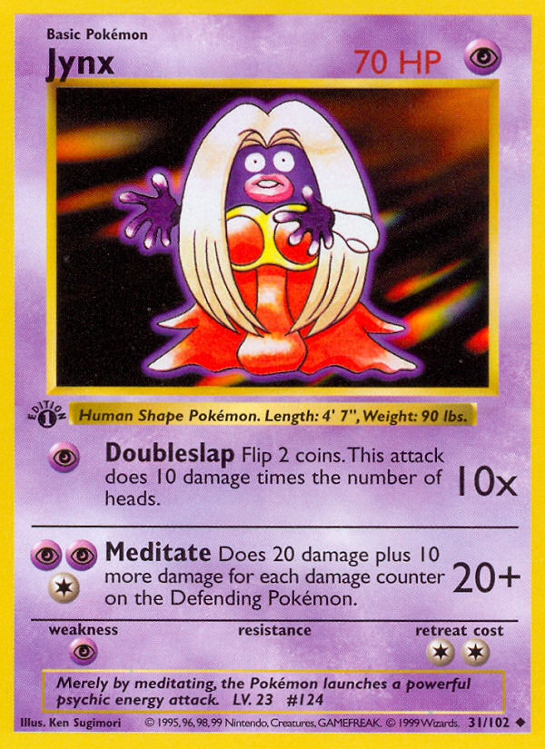 Jynx (31/102) (Shadowless) [Base Set 1st Edition] | Card Merchant Takapuna