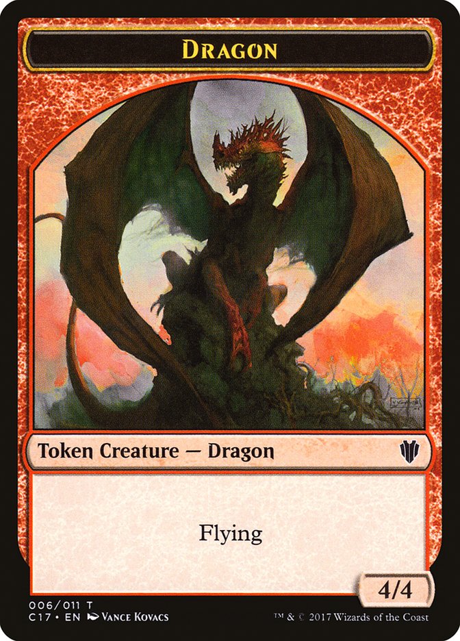 Cat Dragon // Dragon (006) Double-Sided Token [Commander 2017 Tokens] | Card Merchant Takapuna