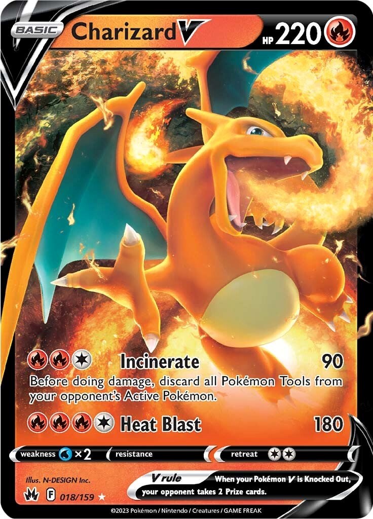 Charizard V (018/159) [Sword & Shield: Crown Zenith] | Card Merchant Takapuna