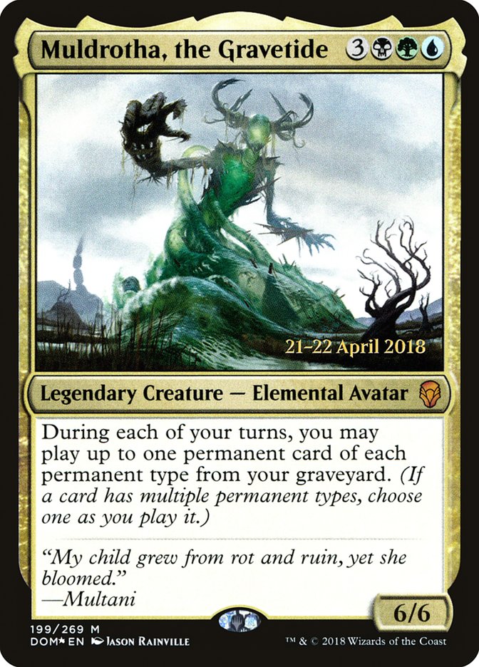 Muldrotha, the Gravetide [Dominaria Prerelease Promos] | Card Merchant Takapuna