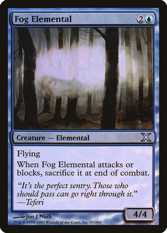 Fog Elemental (Premium Foil) [Tenth Edition] | Card Merchant Takapuna