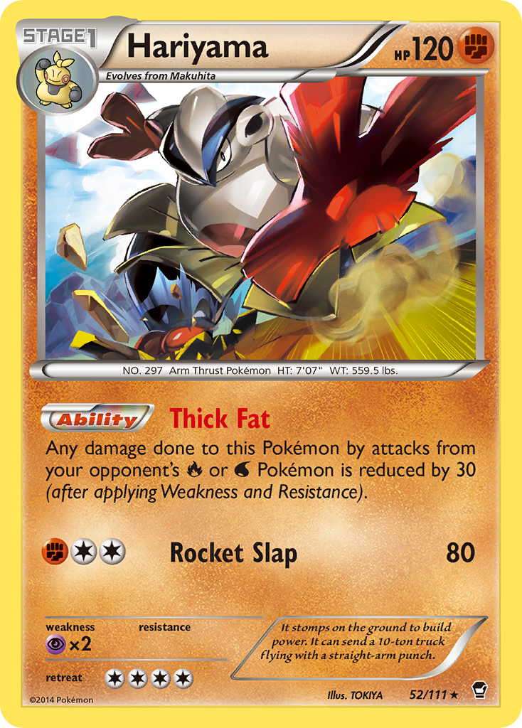 Hariyama (52/111) [XY: Furious Fists] | Card Merchant Takapuna