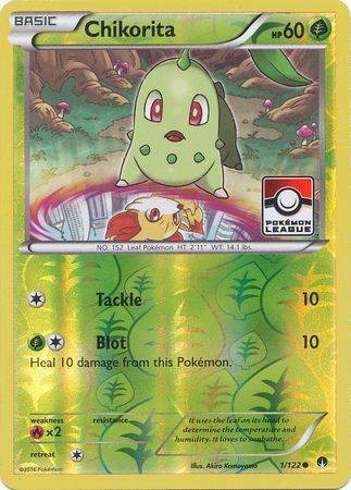 Chikorita (1/122) (League Promo) [XY: BREAKpoint] | Card Merchant Takapuna