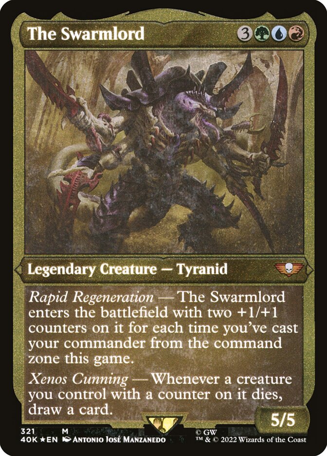 The Swarmlord (Display Commander) (Surge Foil) [Warhammer 40,000] | Card Merchant Takapuna