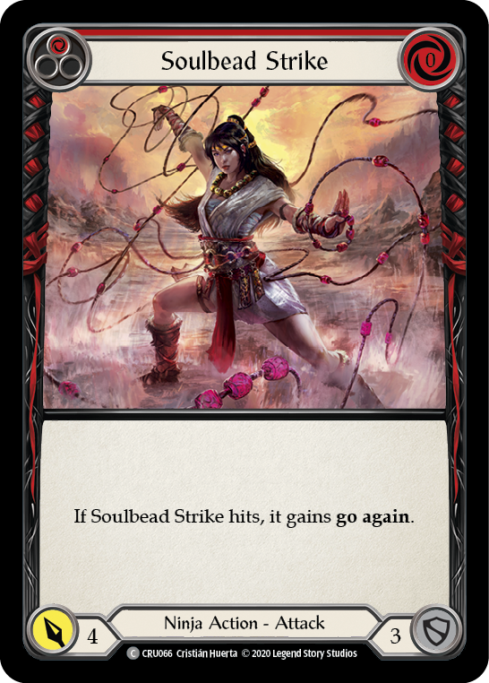 Soulbead Strike (Red) [CRU066] (Crucible of War)  1st Edition Rainbow Foil | Card Merchant Takapuna