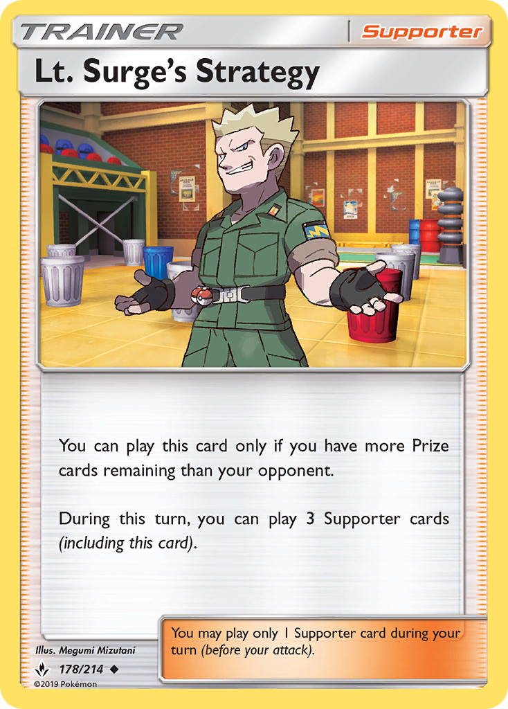 Lt. Surge's Strategy (178/214) [Sun & Moon: Unbroken Bonds] | Card Merchant Takapuna