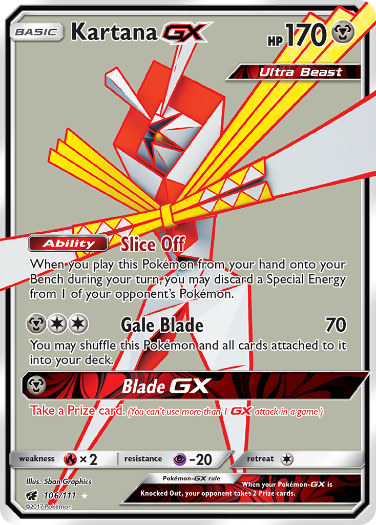 Kartana GX (106/111) [Sun & Moon: Crimson Invasion] | Card Merchant Takapuna