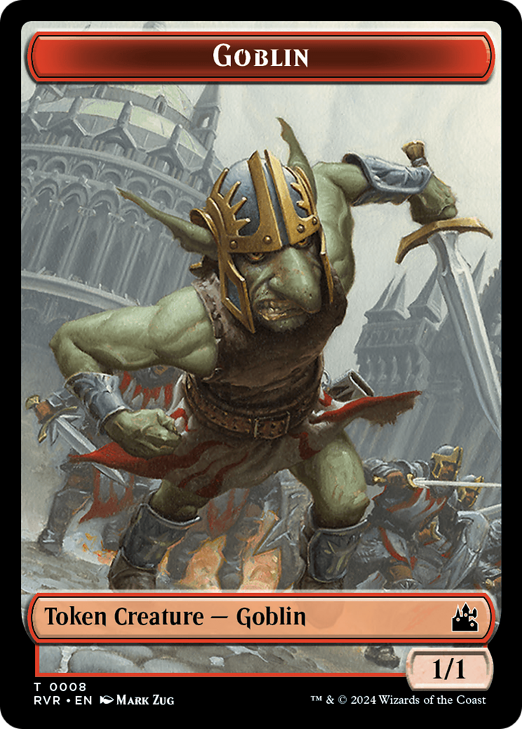 Goblin (0008) // Zombie Double-Sided Token [Ravnica Remastered Tokens] | Card Merchant Takapuna