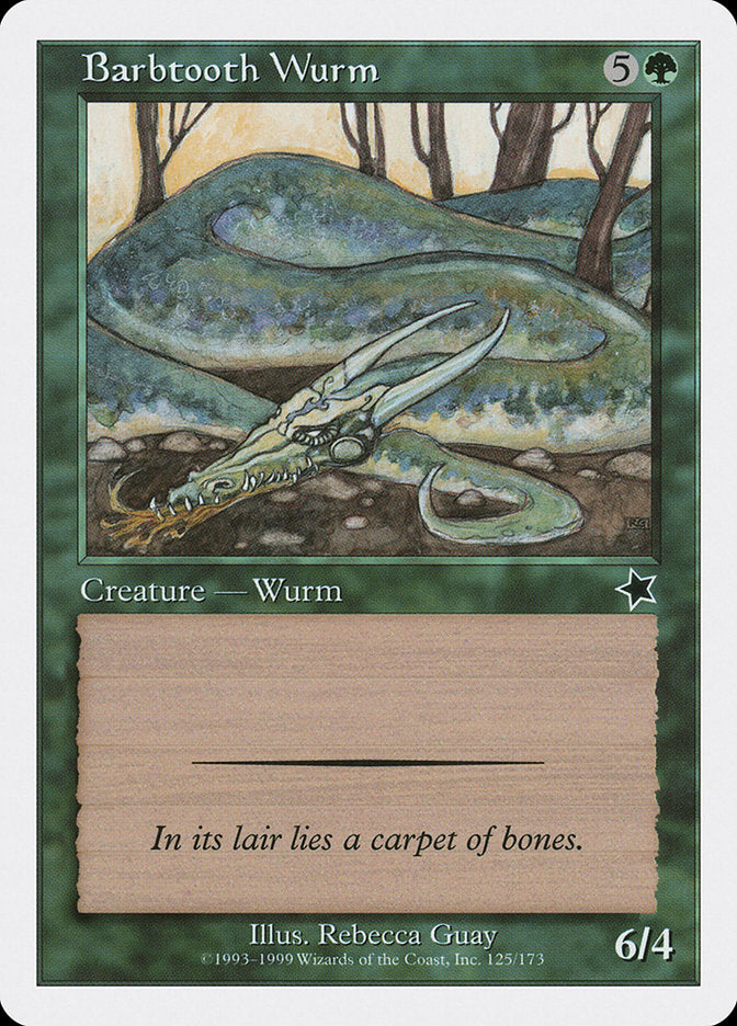 Barbtooth Wurm [Starter 1999] | Card Merchant Takapuna