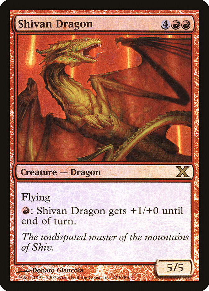 Shivan Dragon (Premium Foil) [Tenth Edition] | Card Merchant Takapuna