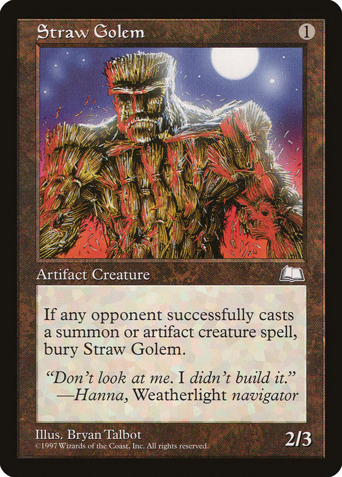 Straw Golem [Weatherlight] | Card Merchant Takapuna