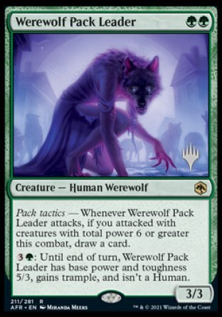 Werewolf Pack Leader (Promo Pack) [Dungeons & Dragons: Adventures in the Forgotten Realms Promos] | Card Merchant Takapuna