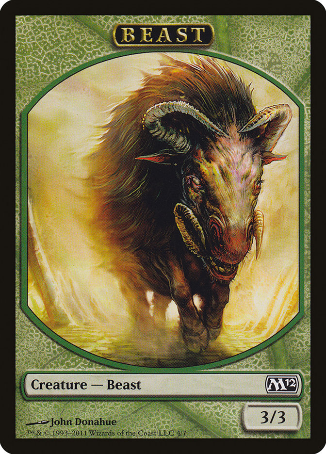 Beast Token [Magic 2012 Tokens] | Card Merchant Takapuna