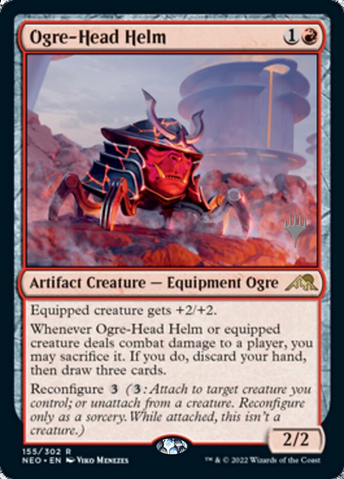 Ogre-Head Helm (Promo Pack) [Kamigawa: Neon Dynasty Promos] | Card Merchant Takapuna