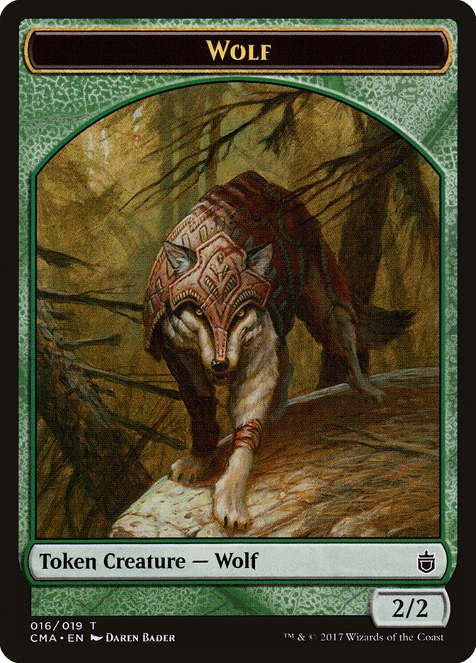 Wolf Token (016/019) [Commander Anthology Tokens] | Card Merchant Takapuna