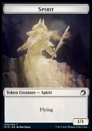 Spirit Token [Innistrad: Midnight Hunt Tokens] | Card Merchant Takapuna