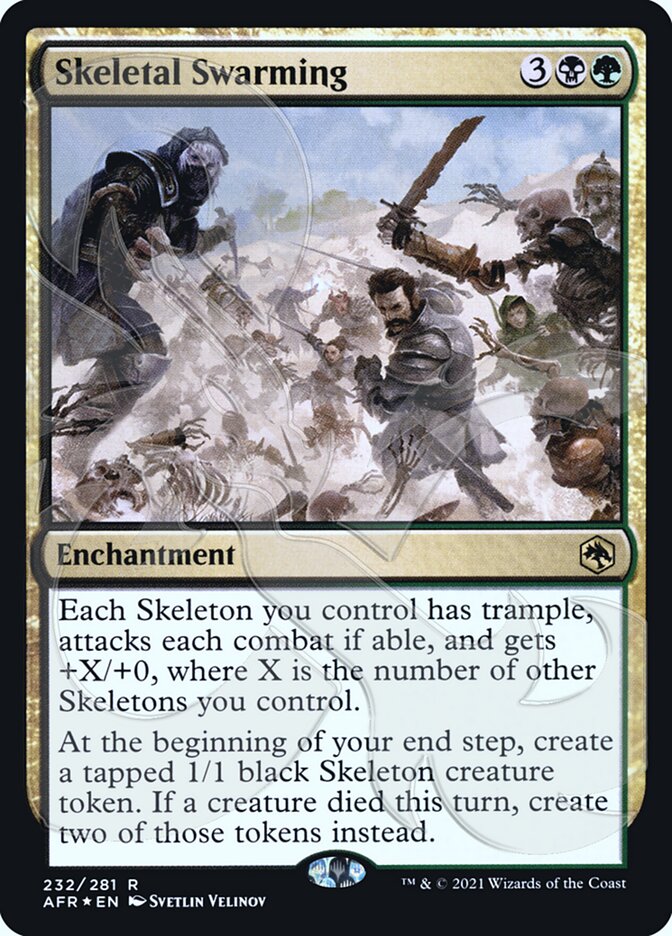 Skeletal Swarming (Ampersand Promo) [Dungeons & Dragons: Adventures in the Forgotten Realms Promos] | Card Merchant Takapuna