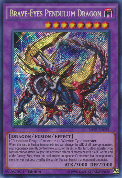 Brave-Eyes Pendulum Dragon [RATE-EN039] Secret Rare | Card Merchant Takapuna