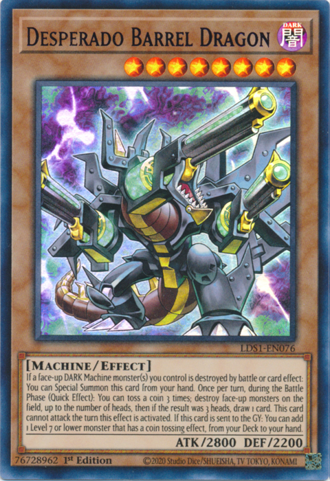 Desperado Barrel Dragon (Blue) [LDS1-EN076] Ultra Rare | Card Merchant Takapuna