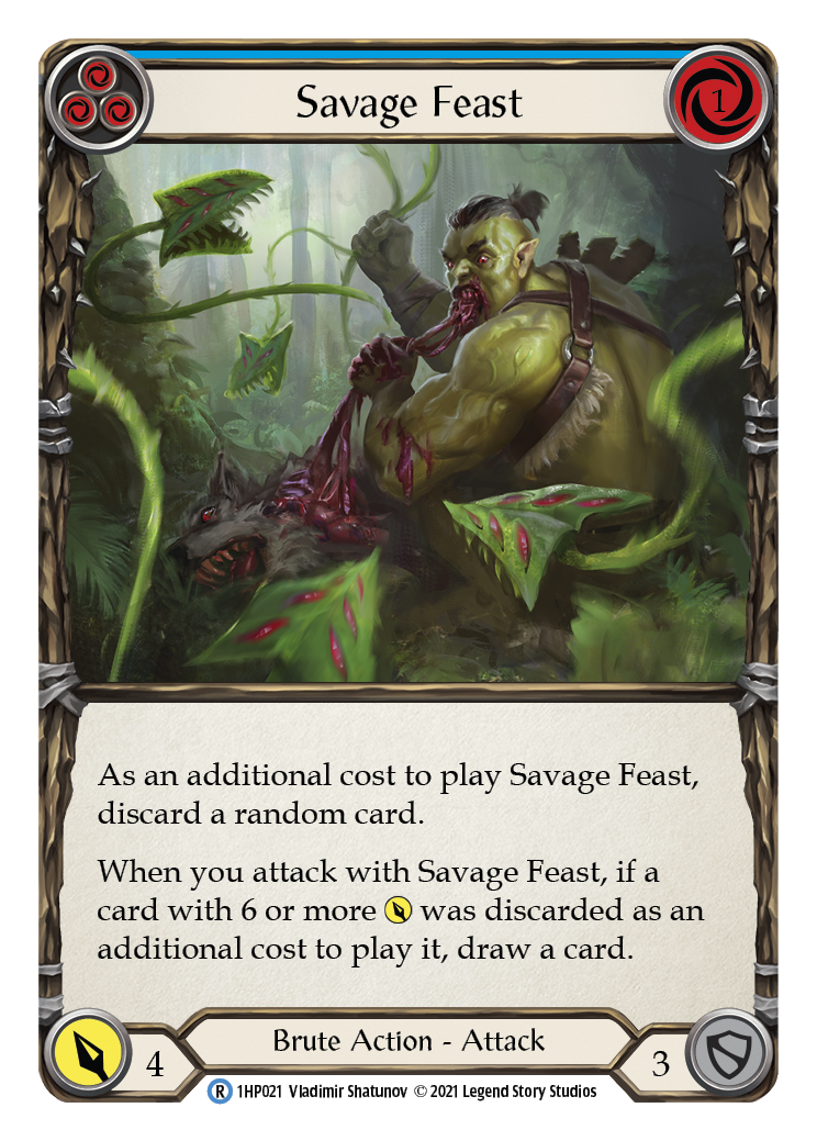 Savage Feast (Blue) [1HP021] (History Pack 1) | Card Merchant Takapuna