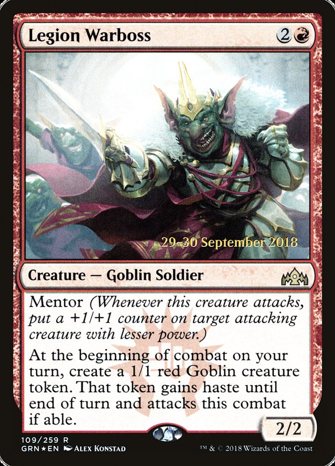 Legion Warboss [Guilds of Ravnica Prerelease Promos] | Card Merchant Takapuna