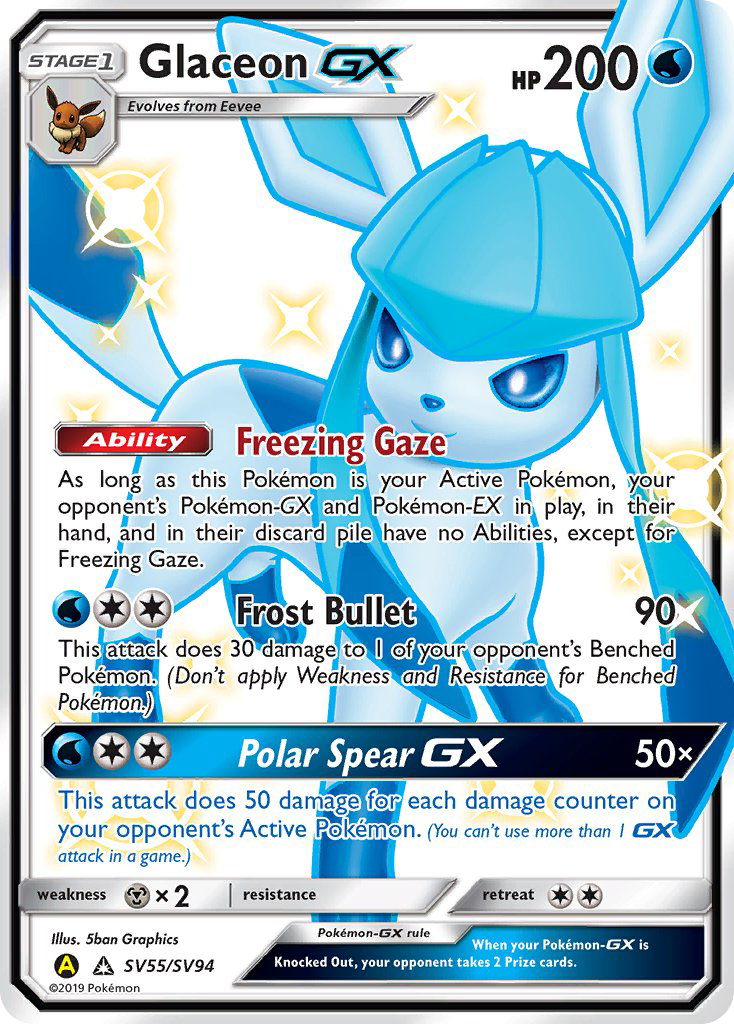 Glaceon GX (SV55/SV94) [Sun & Moon: Hidden Fates - Shiny Vault] | Card Merchant Takapuna