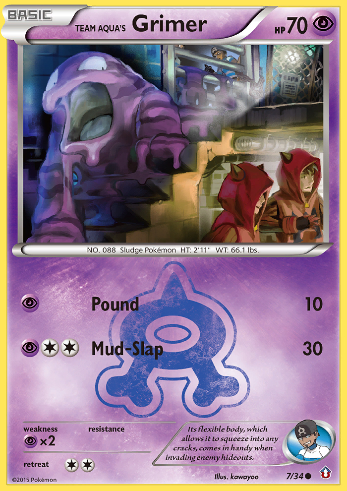 Team Aqua's Grimer (7/34) [XY: Double Crisis] | Card Merchant Takapuna