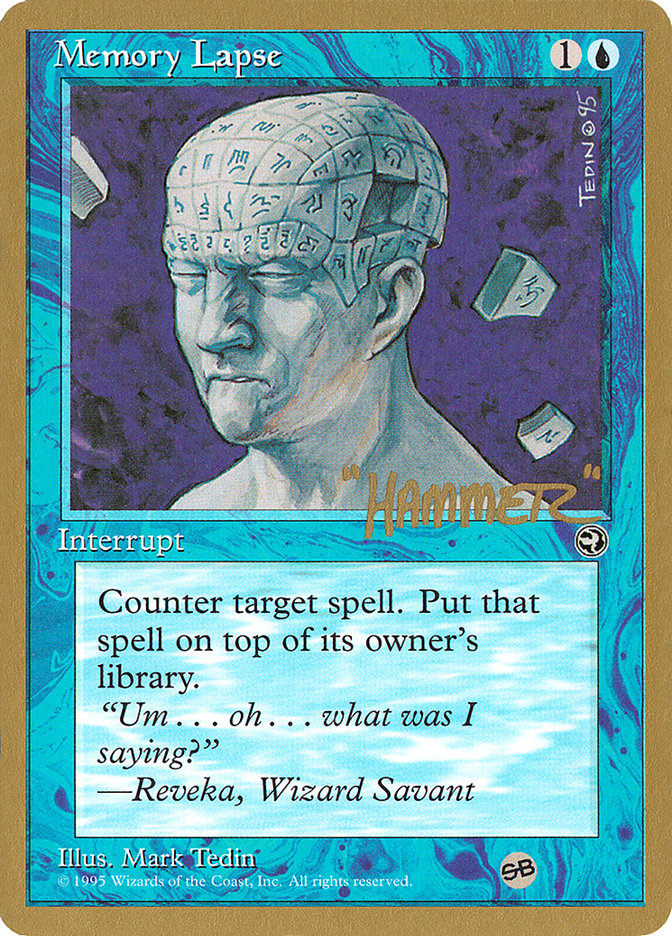 Memory Lapse (Runes) (Shawn "Hammer" Regnier) (SB) [Pro Tour Collector Set] | Card Merchant Takapuna