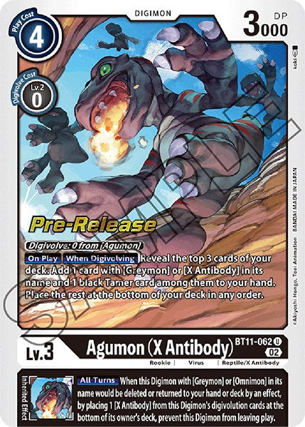 Agumon (X Antibody) [BT11-062] [Dimensional Phase Pre-Release Promos] | Card Merchant Takapuna