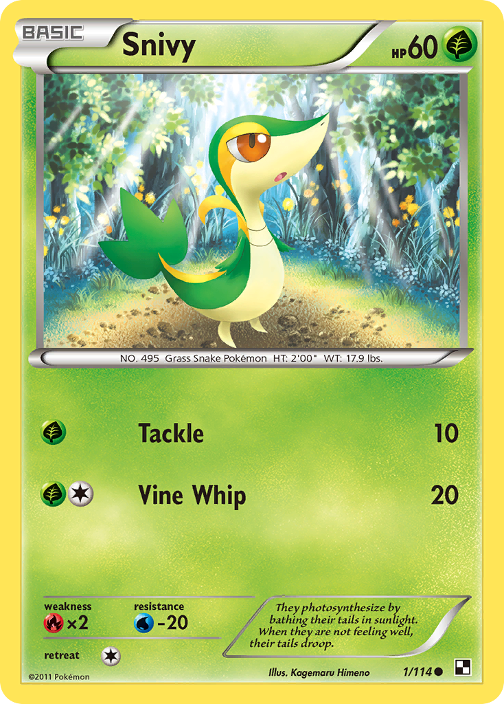 Snivy (1/114) [Black & White: Base Set] | Card Merchant Takapuna