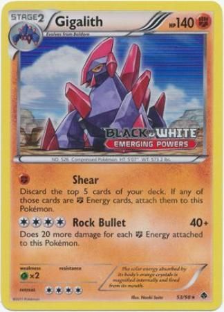 Gigalith (53/98) (Prerelease Promo) [Black & White: Black Star Promos] | Card Merchant Takapuna