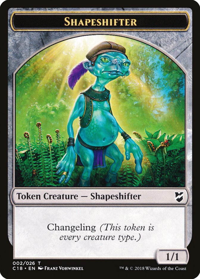 Zombie // Shapeshifter Double-Sided Token [Commander 2018 Tokens] | Card Merchant Takapuna