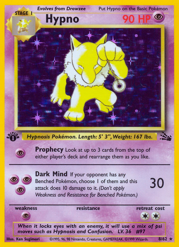 Hypno (8/62) [Fossil 1st Edition] | Card Merchant Takapuna