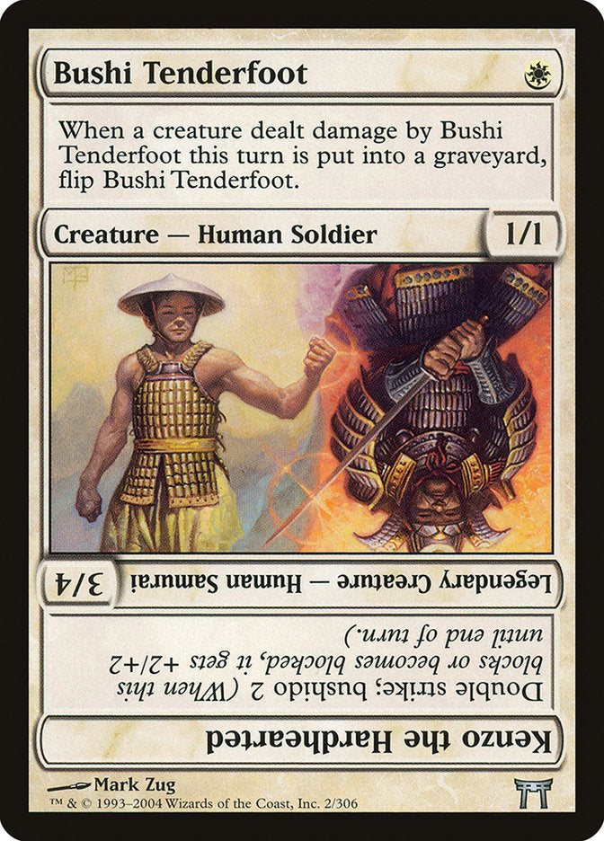 Bushi Tenderfoot // Kenzo the Hardhearted [Champions of Kamigawa] | Card Merchant Takapuna