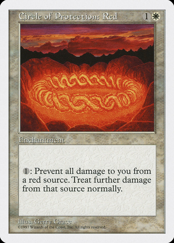 Circle of Protection: Red [Fifth Edition] | Card Merchant Takapuna