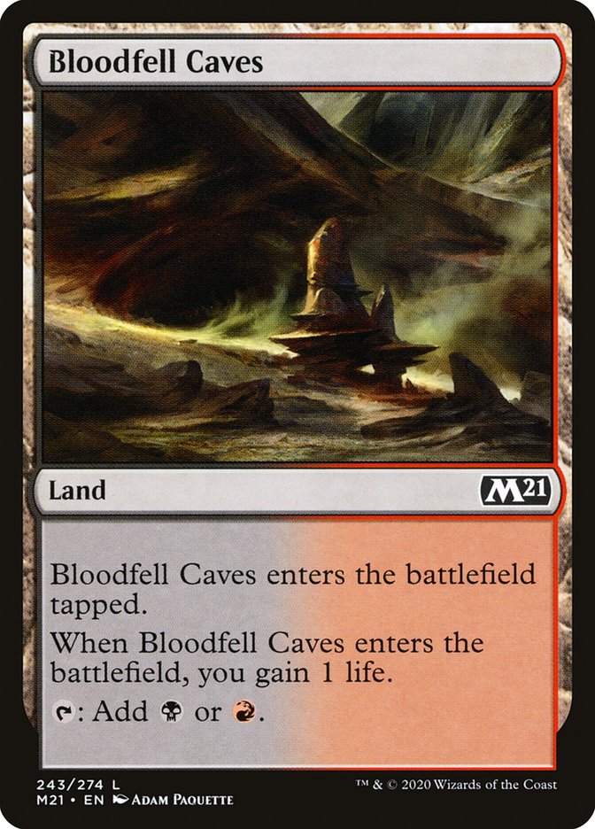 Bloodfell Caves [Core Set 2021] | Card Merchant Takapuna