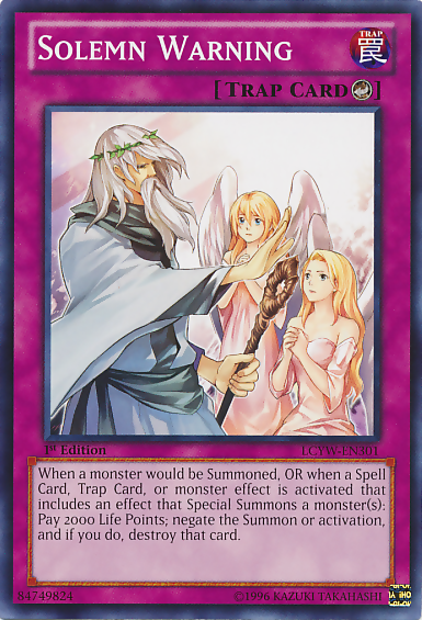 Solemn Warning [LCYW-EN301] Common | Card Merchant Takapuna