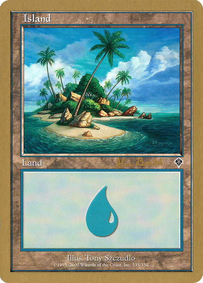 Island (ab335b) (Alex Borteh) [World Championship Decks 2001] | Card Merchant Takapuna