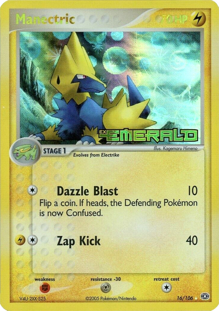 Manectric (16/106) (Stamped) [EX: Emerald] | Card Merchant Takapuna