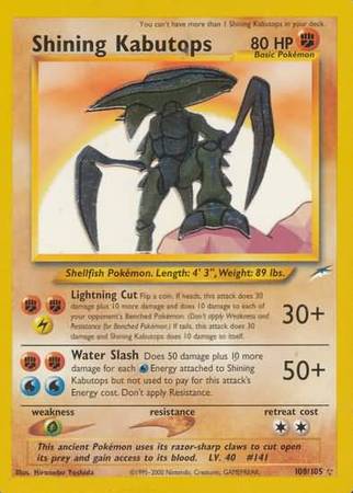 Shining Kabutops (108/105) [Neo Destiny Unlimited] | Card Merchant Takapuna