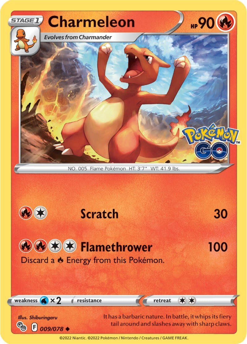 Charmeleon (009/078) [Pokémon GO] | Card Merchant Takapuna