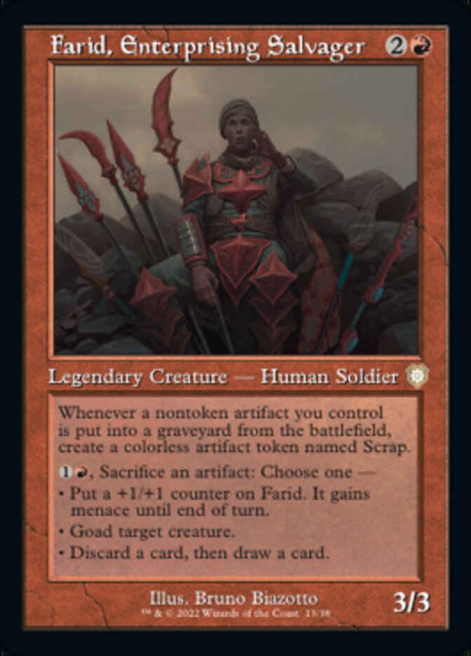 Farid, Enterprising Salvager (Retro) [The Brothers' War Commander] | Card Merchant Takapuna