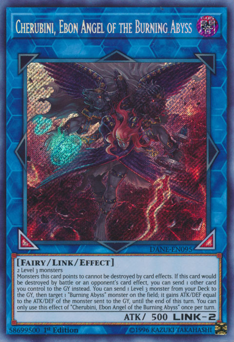 Cherubini, Ebon Angel of the Burning Abyss [DANE-EN095] Secret Rare | Card Merchant Takapuna