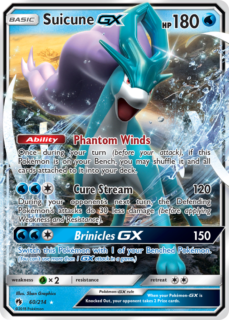 Suicune GX (60/214) [Sun & Moon: Lost Thunder] | Card Merchant Takapuna