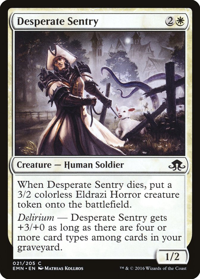 Desperate Sentry [Eldritch Moon] | Card Merchant Takapuna