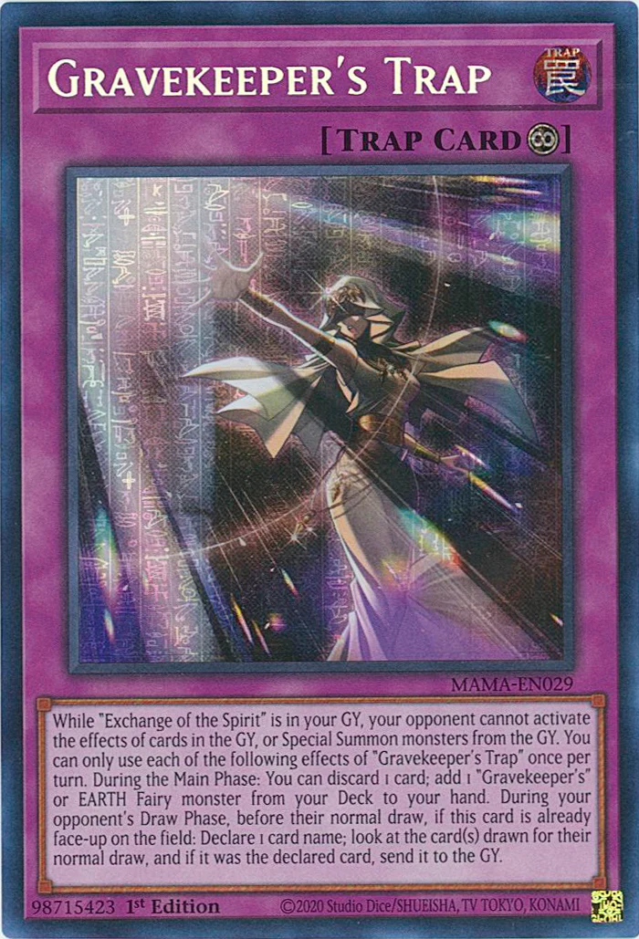 Gravekeeper's Trap [MAMA-EN029] Ultra Pharaoh's Rare | Card Merchant Takapuna