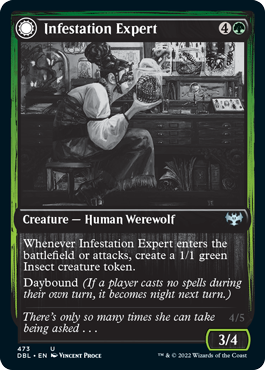 Infestation Expert // Infested Werewolf [Innistrad: Double Feature] | Card Merchant Takapuna