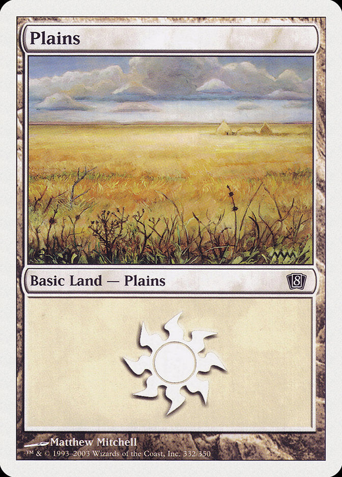 Plains (332) [Eighth Edition] | Card Merchant Takapuna