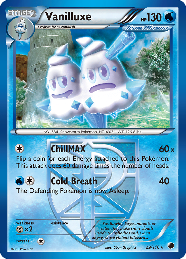 Vanilluxe (29/116) [Black & White: Plasma Freeze] | Card Merchant Takapuna