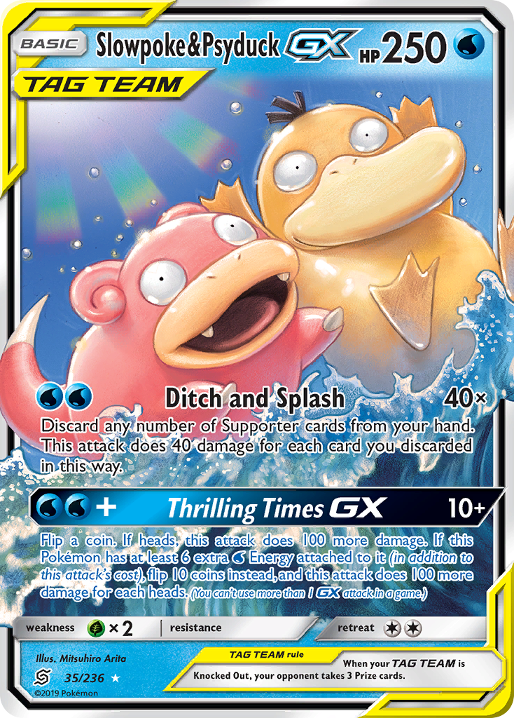 Slowpoke & Psyduck GX (35/236) [Sun & Moon: Unified Minds] | Card Merchant Takapuna